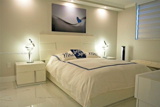3849 NE 169th St Unit 302, North Miami Beach, FL 33160 - bedroom with light marble finish floors and recessed lighting