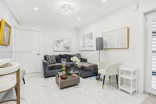 2550 SW 68th Ave, Miami, FL 33155 - living room with ornamental molding