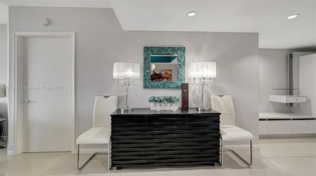 interior space featuring tile patterned floors