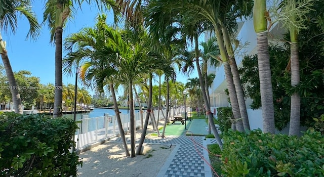 view of home's community featuring a water view