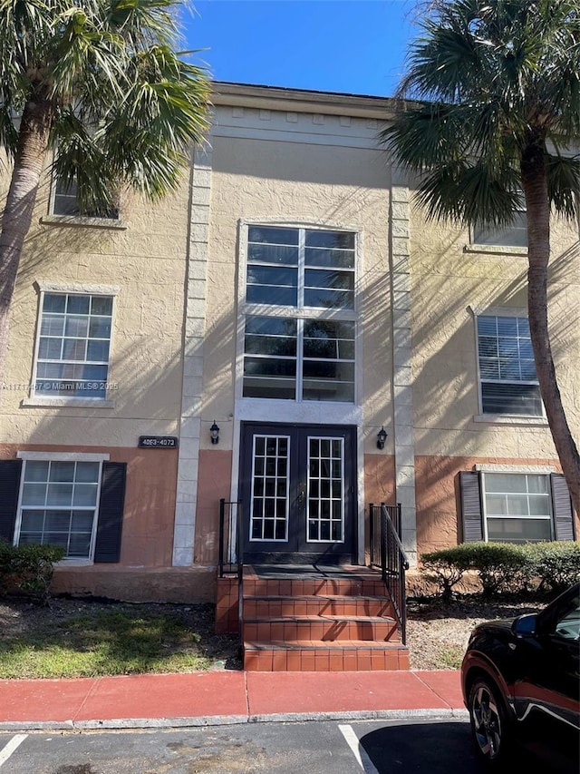 exterior space with french doors