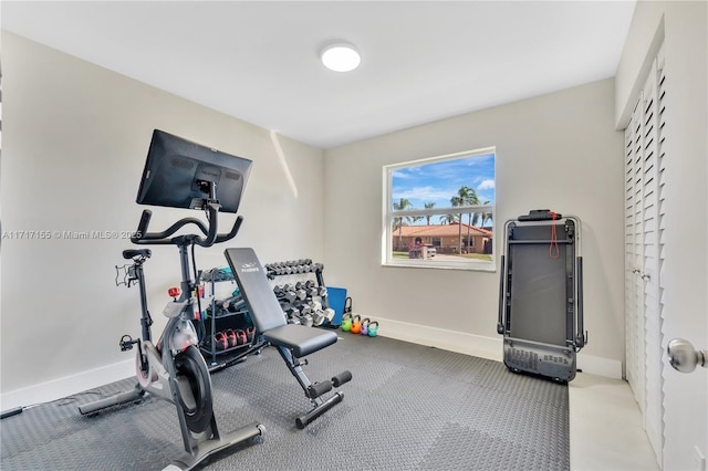 view of exercise room