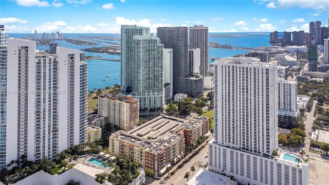 view of city featuring a water view