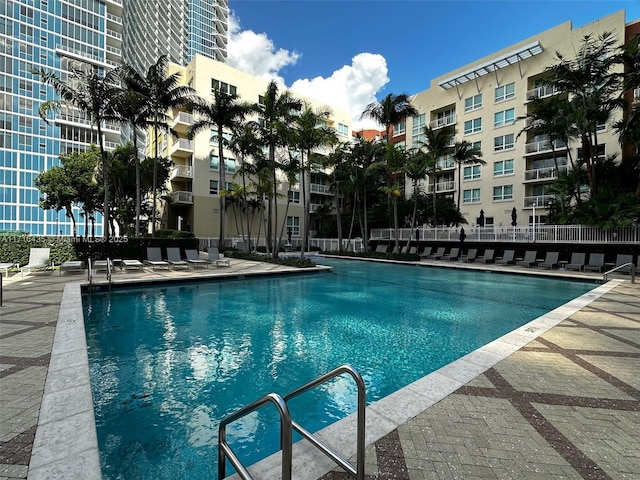 view of pool with a patio