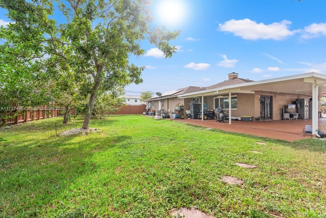 view of yard with a patio