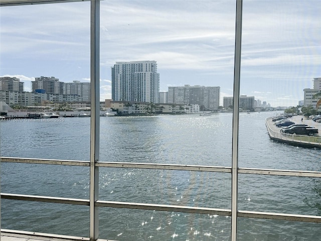 view of water feature