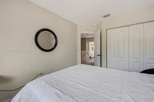 bedroom featuring a closet