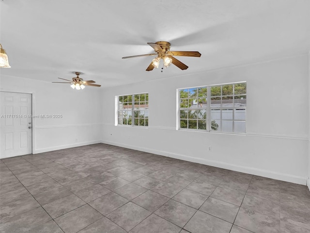 521 SW 68th Ter, Pembroke Pines, FL 33023 - unfurnished room with ceiling fan, baseboards, and tile patterned flooring
