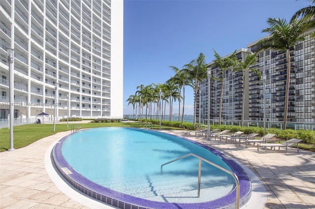 view of pool with a patio area