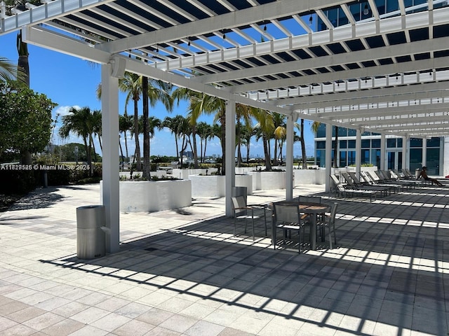 view of patio / terrace with a pergola