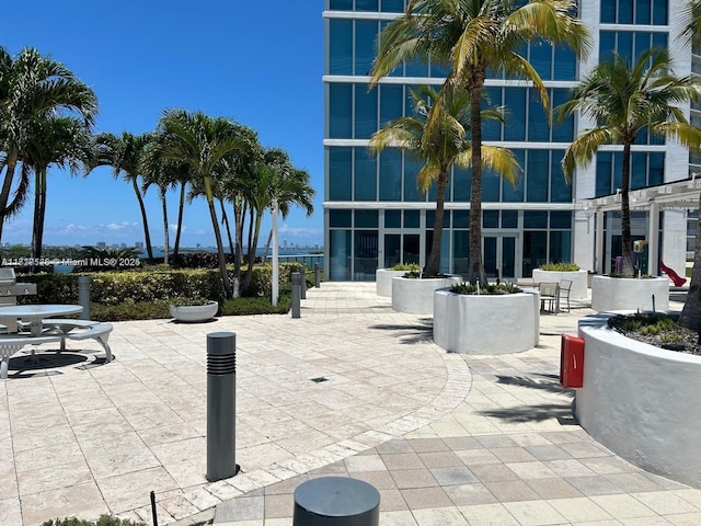 view of community featuring a patio