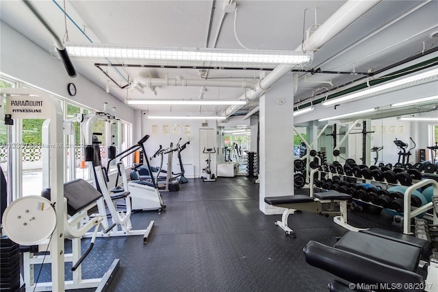1881 Washington Ave Unit 11D, Miami Beach, FL 33139 - gym with plenty of natural light