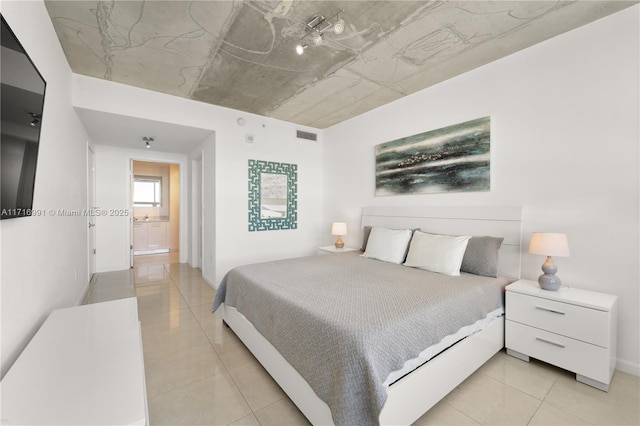 view of tiled bedroom