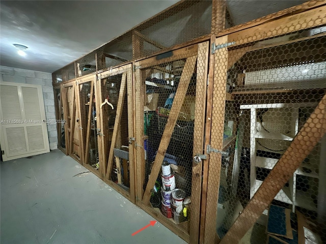 view of storage room