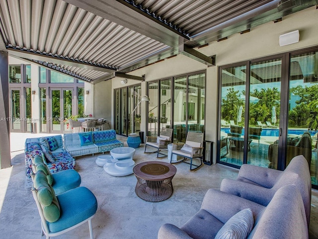 view of patio featuring outdoor lounge area