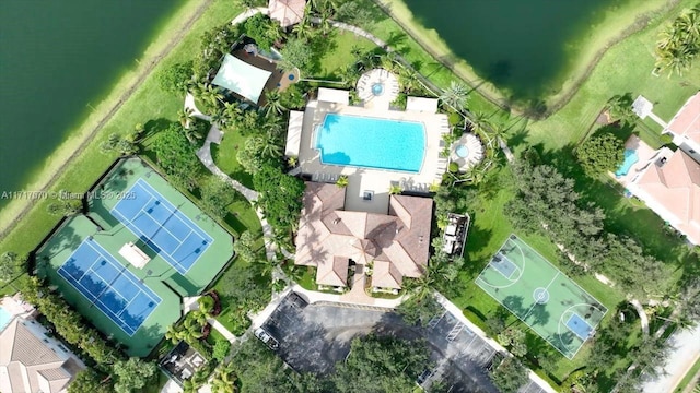 birds eye view of property