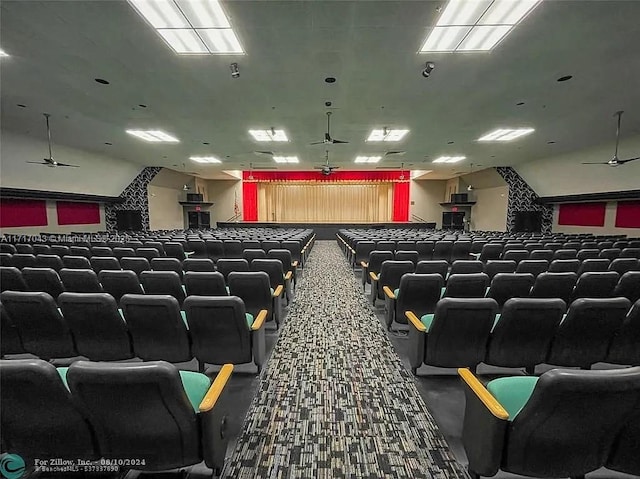 cinema with ceiling fan