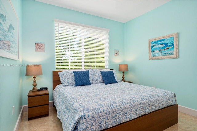 view of tiled bedroom