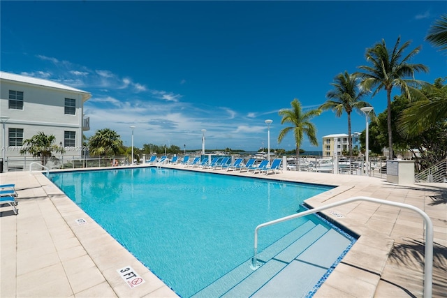 view of pool with a patio