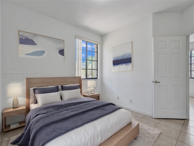 view of tiled bedroom