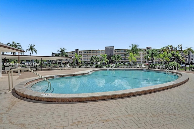 view of pool with a patio area