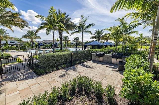 view of patio / terrace with area for grilling