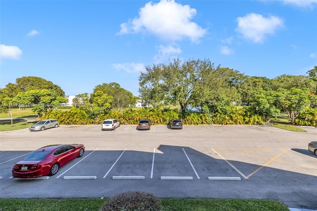 view of parking / parking lot