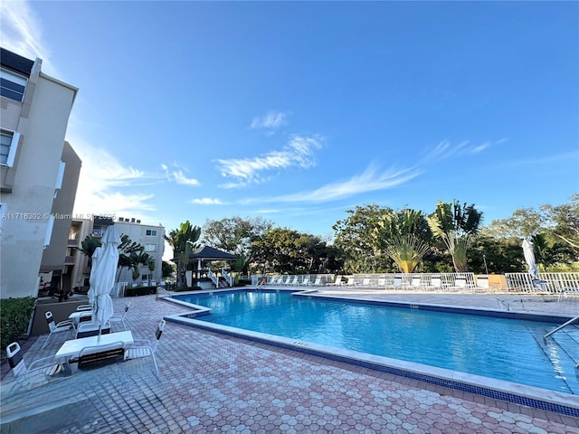 view of pool with a patio