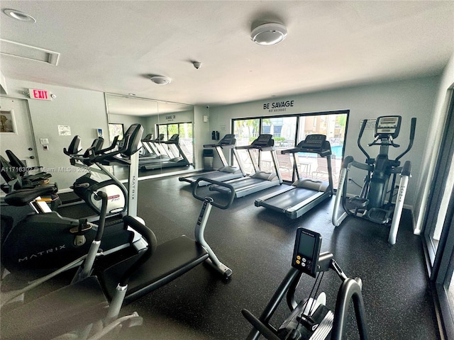 view of exercise room