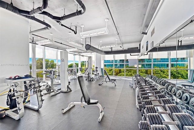 view of exercise room