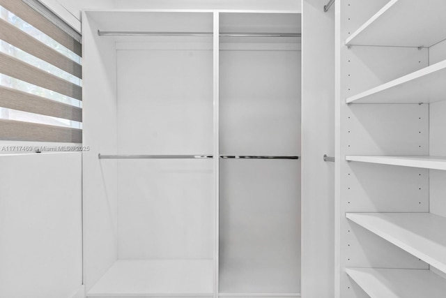 view of walk in closet