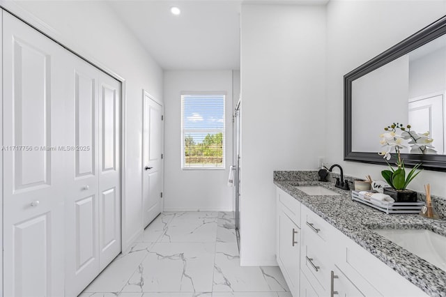 bathroom featuring vanity