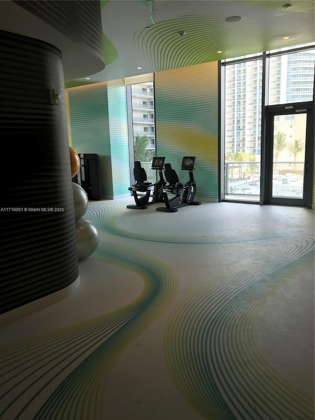 view of exercise room