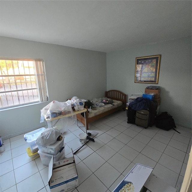 view of tiled bedroom