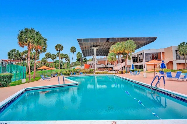 view of pool with a patio