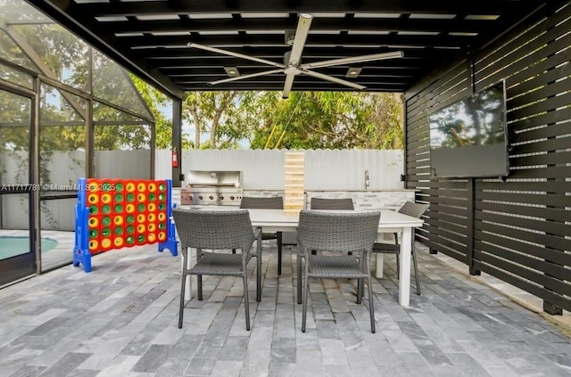 view of patio / terrace with grilling area