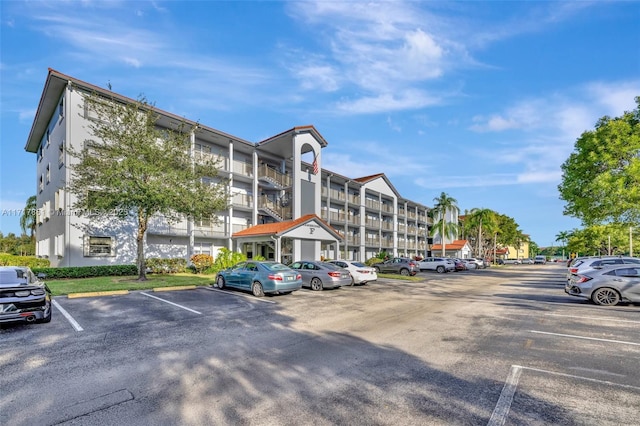 view of parking / parking lot