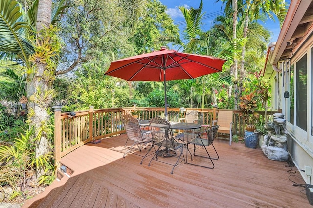 view of wooden terrace