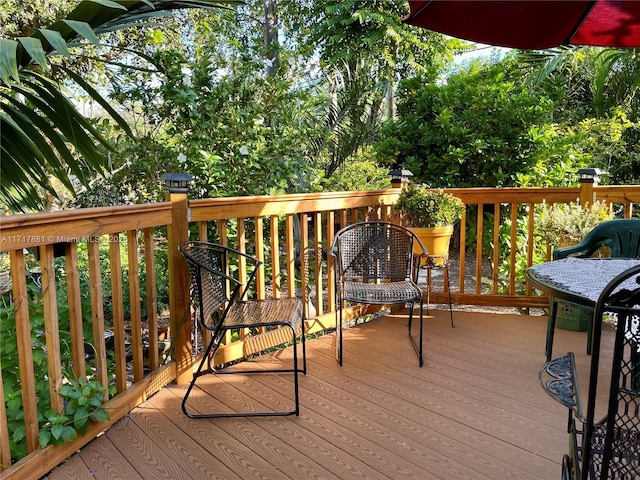 view of wooden terrace