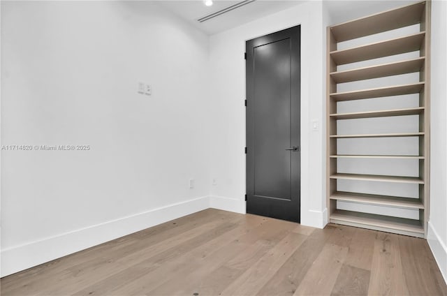 interior space with light hardwood / wood-style flooring