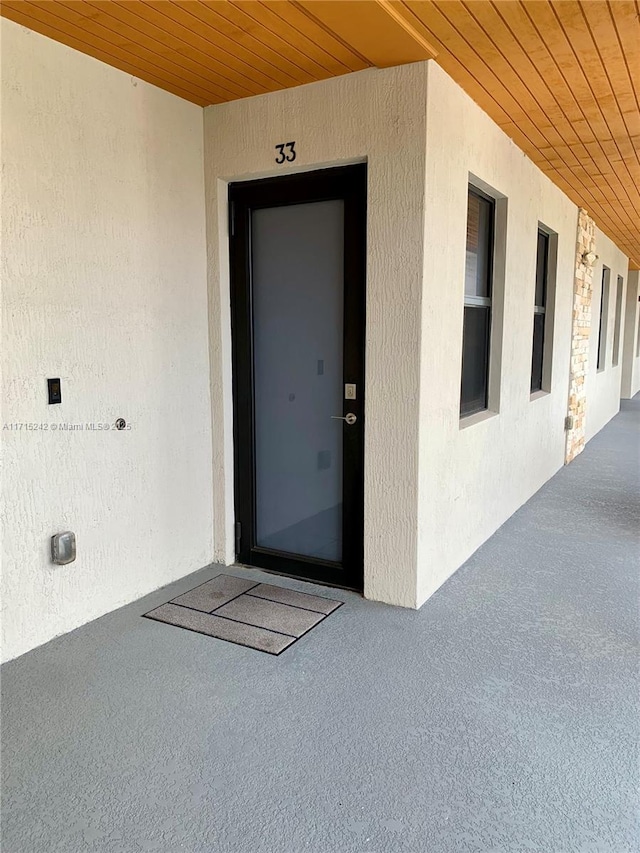 view of doorway to property