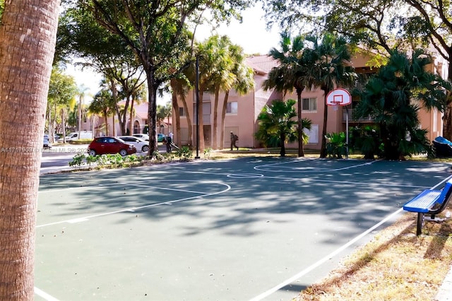 view of basketball court