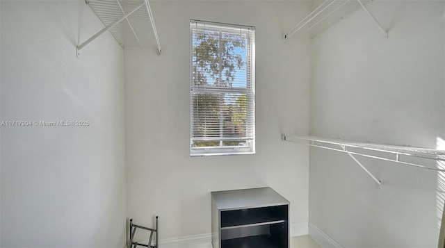 view of walk in closet