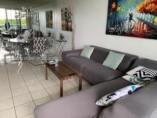 view of tiled living room