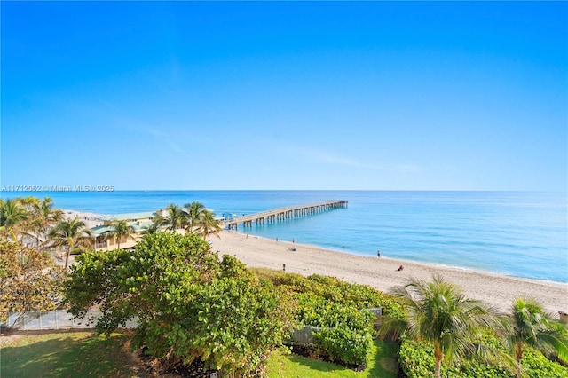 water view featuring a view of the beach