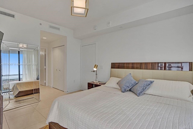 view of tiled bedroom