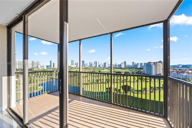 view of sunroom