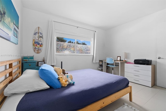 view of tiled bedroom