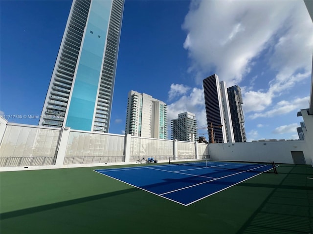 view of tennis court