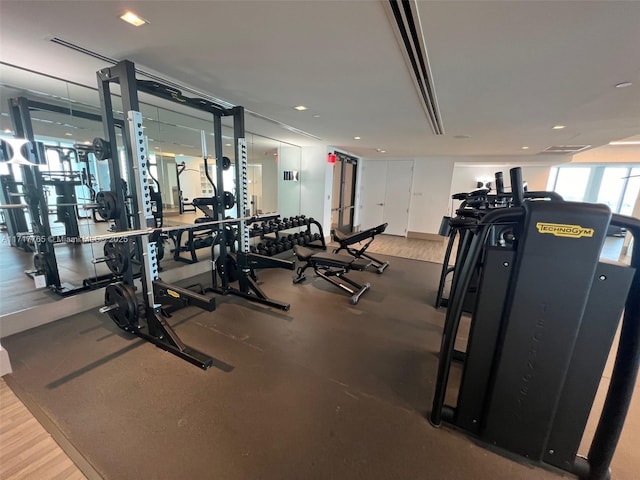 view of exercise room